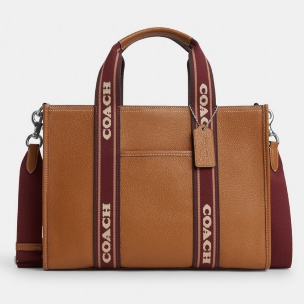 ✨ Coach Large Smith Tote Bag in Penny Multi Leather with Silver Hardware